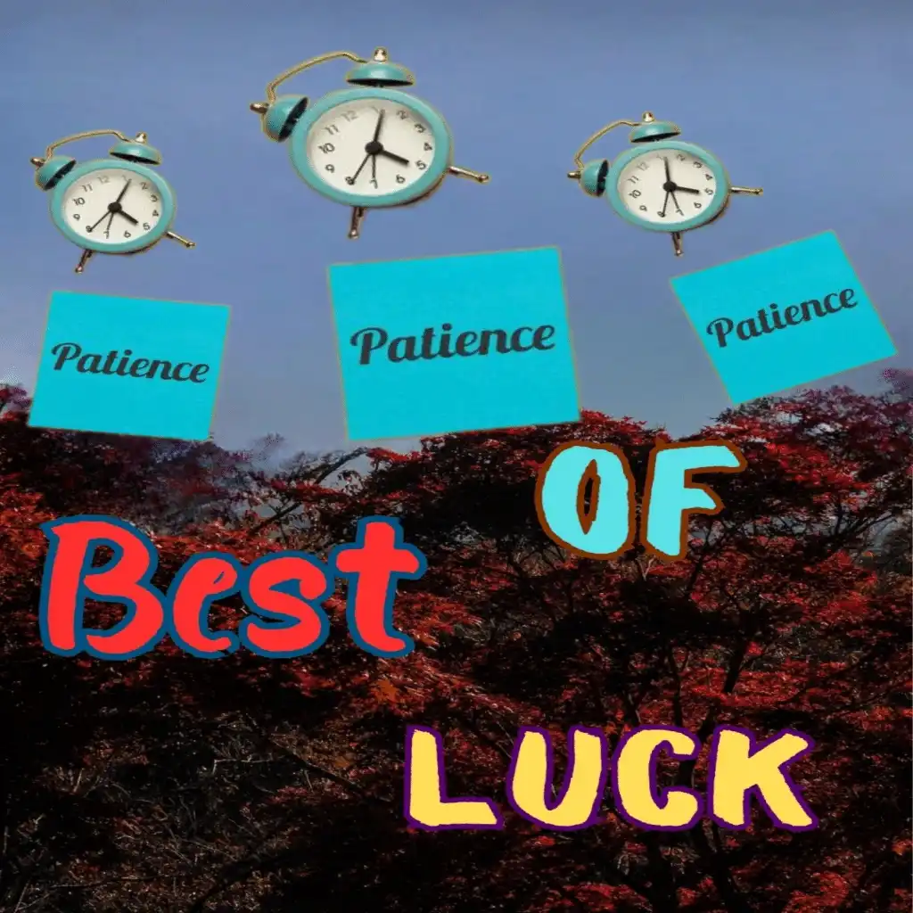 Good Luck hd image with clocks and trees 