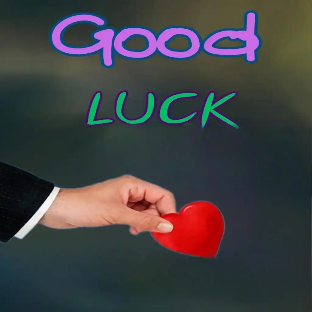 Good Luck hd image with heart shape 