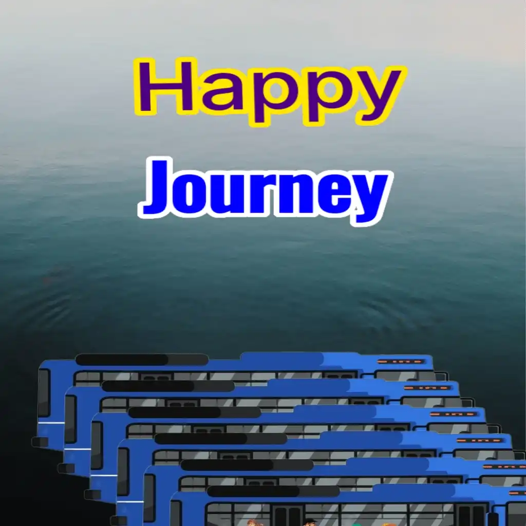 happy Journey hd image with buses