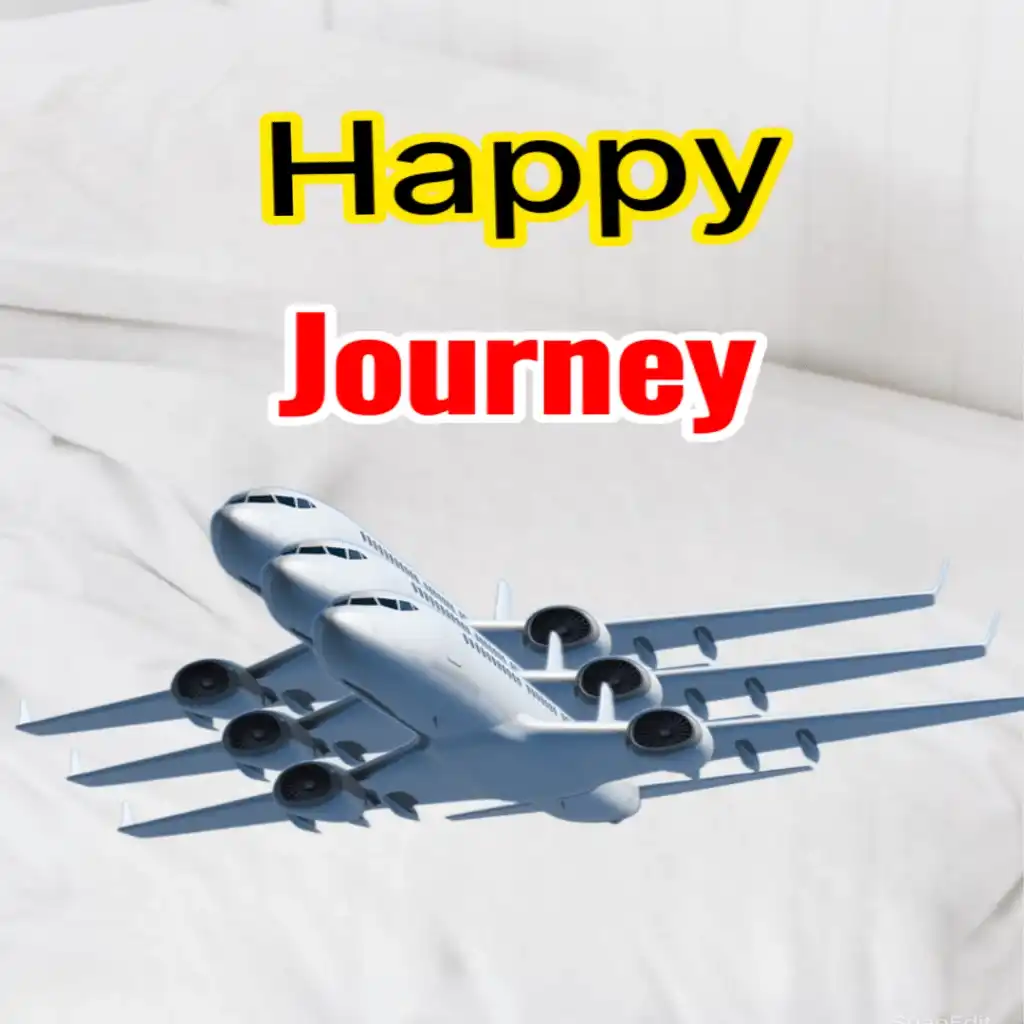 happy Journey hd image with beautiful plane