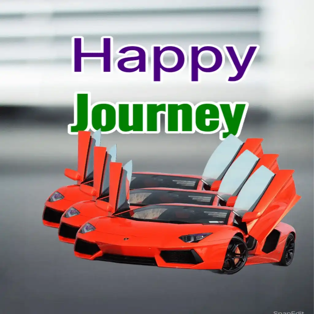 happy Journey hd image with beautiful cars