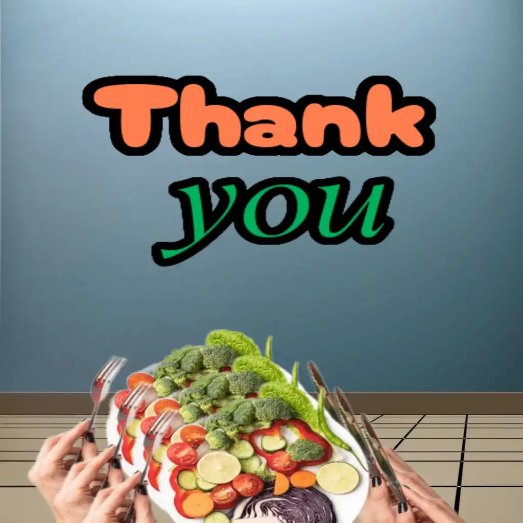 Thank you hd image with vegetable