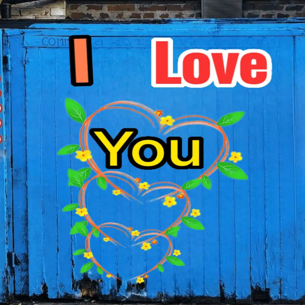 I love you hd image with wall