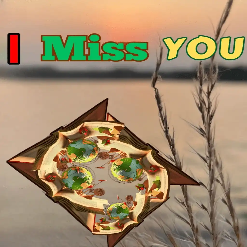 I MISS YOU hd image with sea and sky 