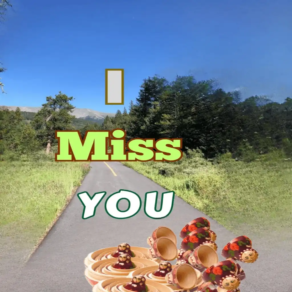 I MISS YOU hd image with trees and sky 