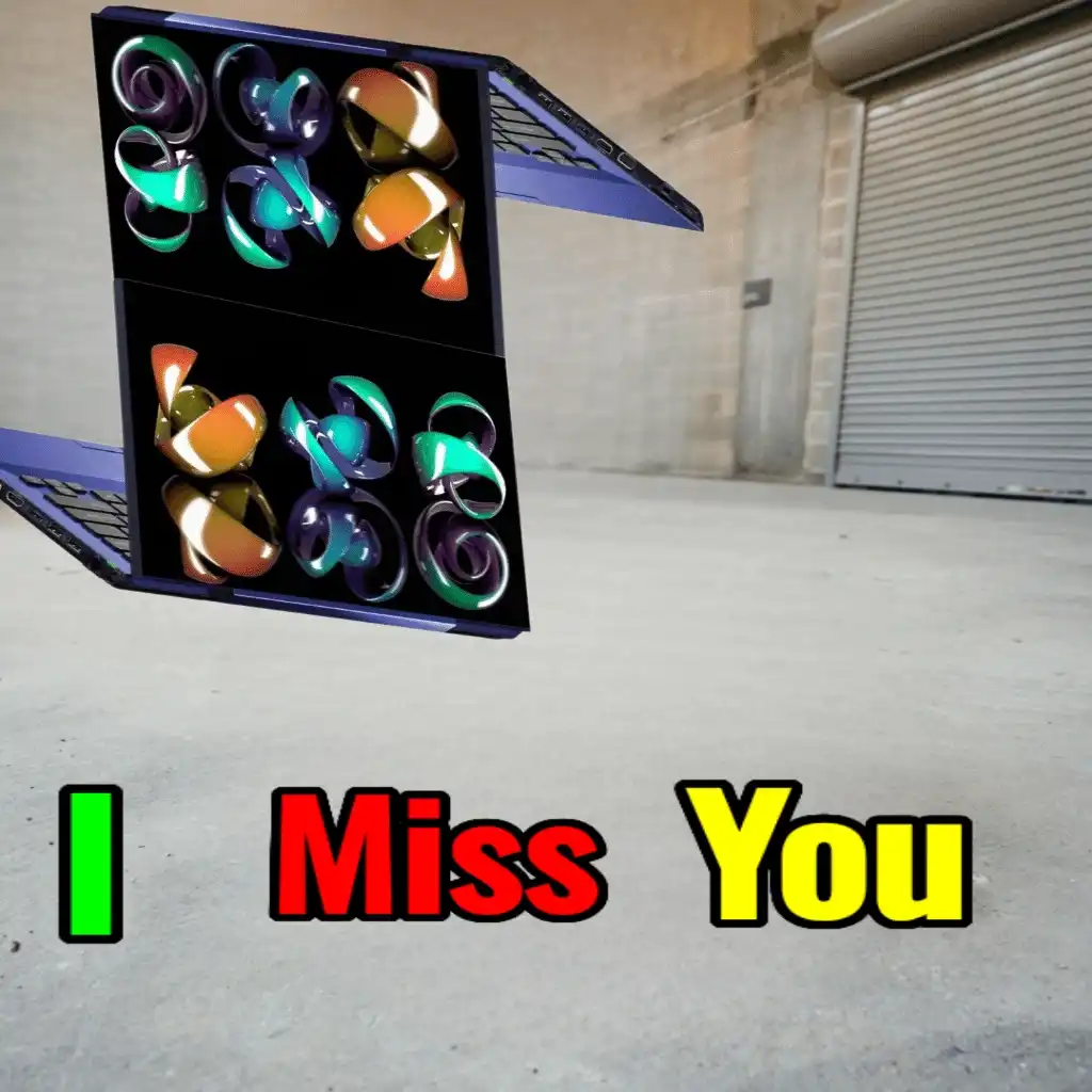 I MISS YOU hd image with Amazing laptop 