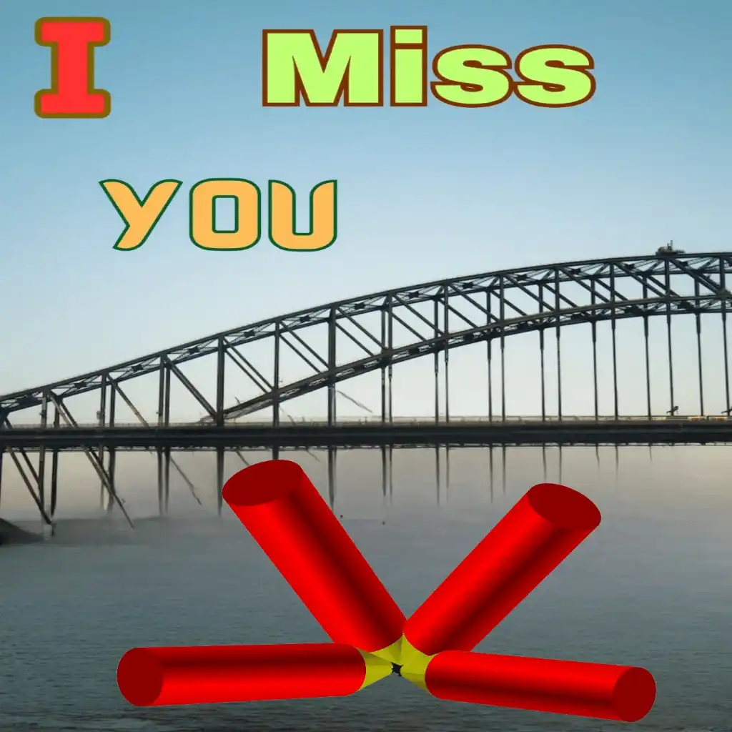 I MISS YOU hd image with bridge 