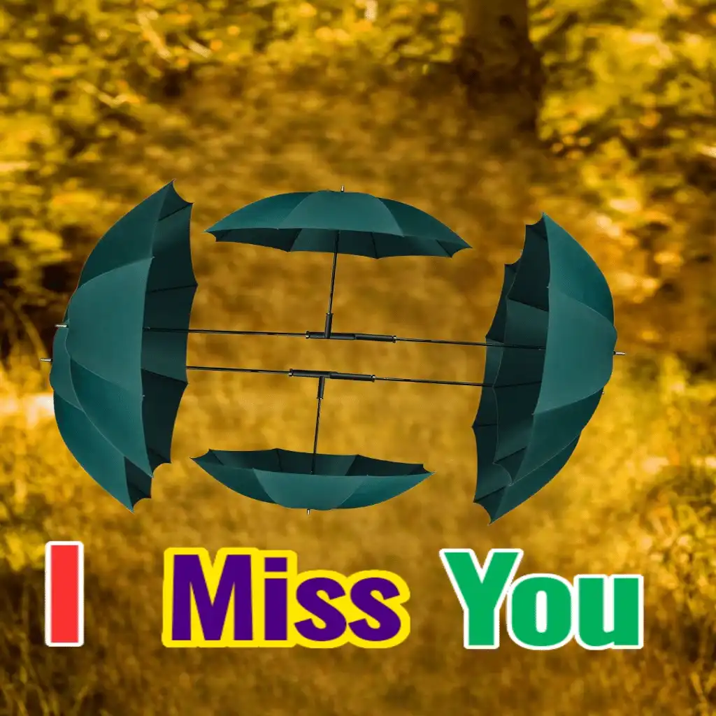 i MISS YOU hd image with day umbrella