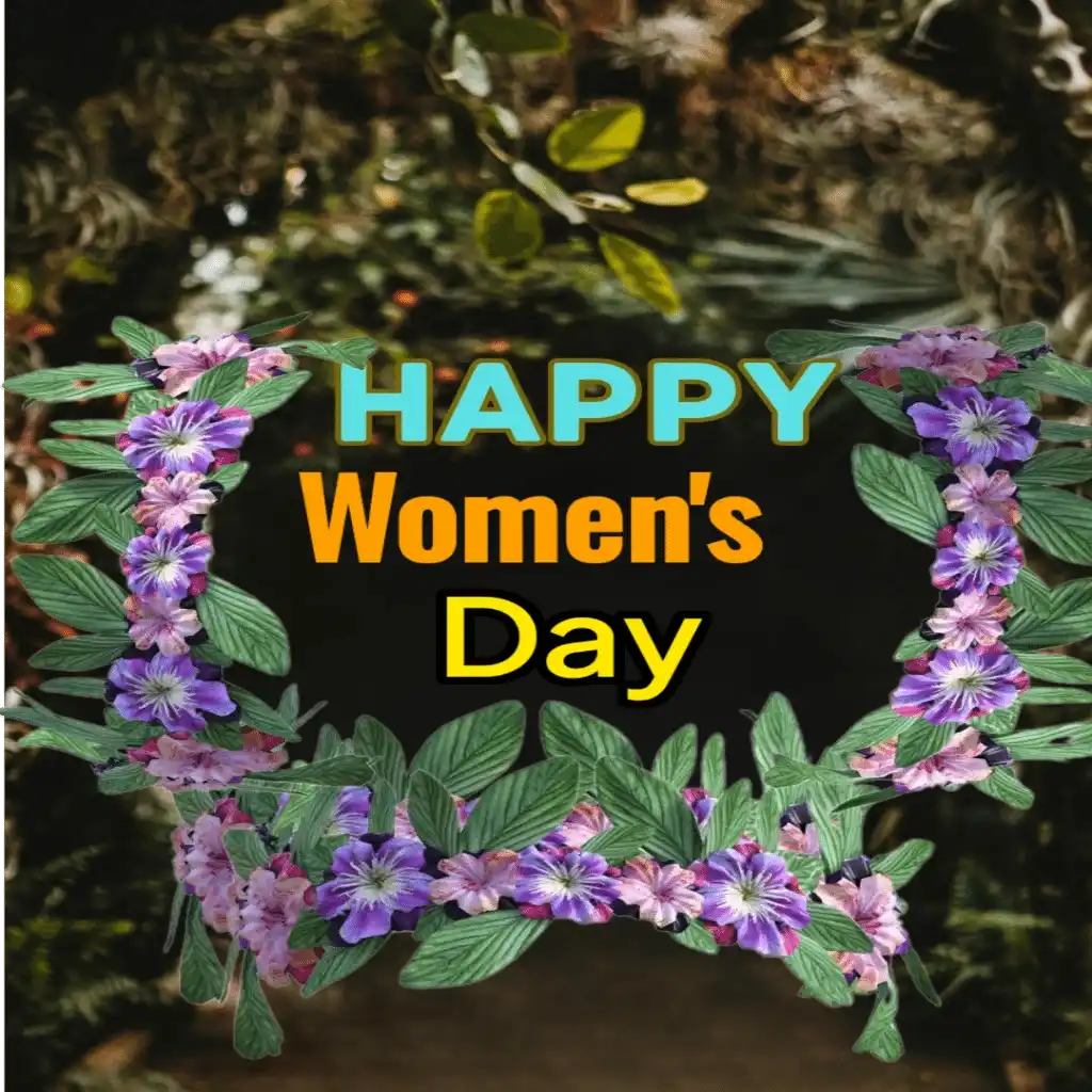 happy women's day hd image with flowers 