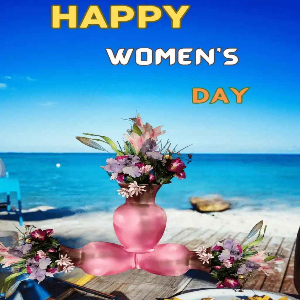 happy women's day hd image with sea and sky 