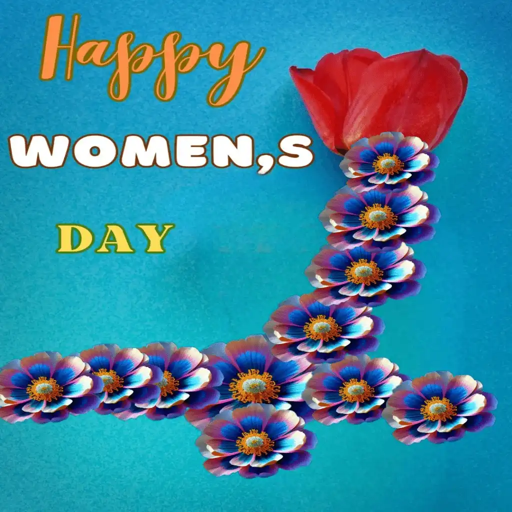 happy women's day hd image with flowers 