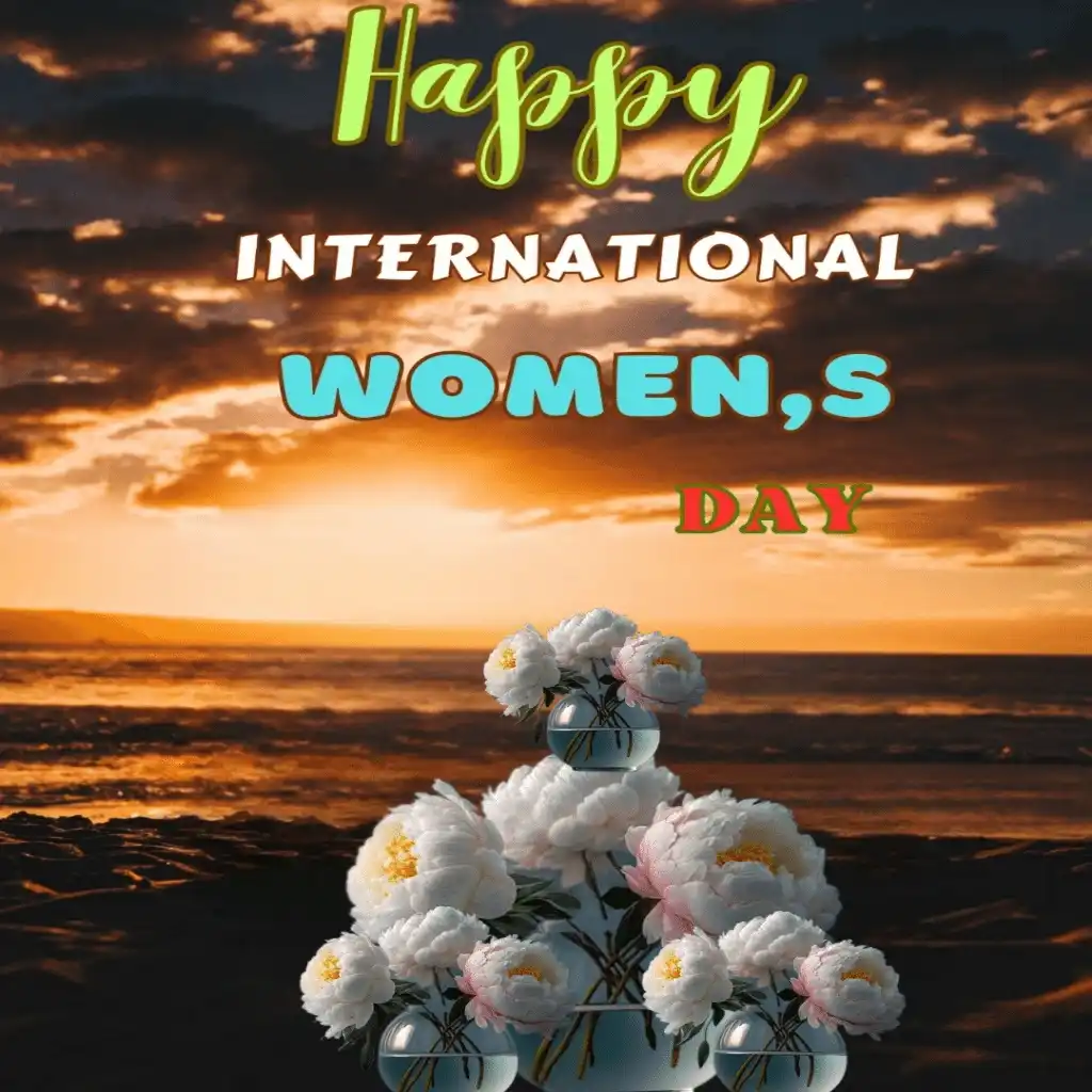 happy women's day hd image with sea and clouds 