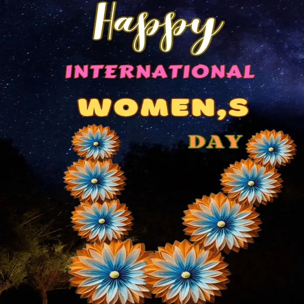 happy women's day hd image with flowers 