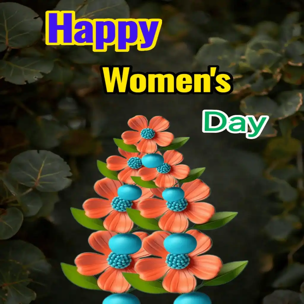 happy women's day hd image with beautiful flowers 