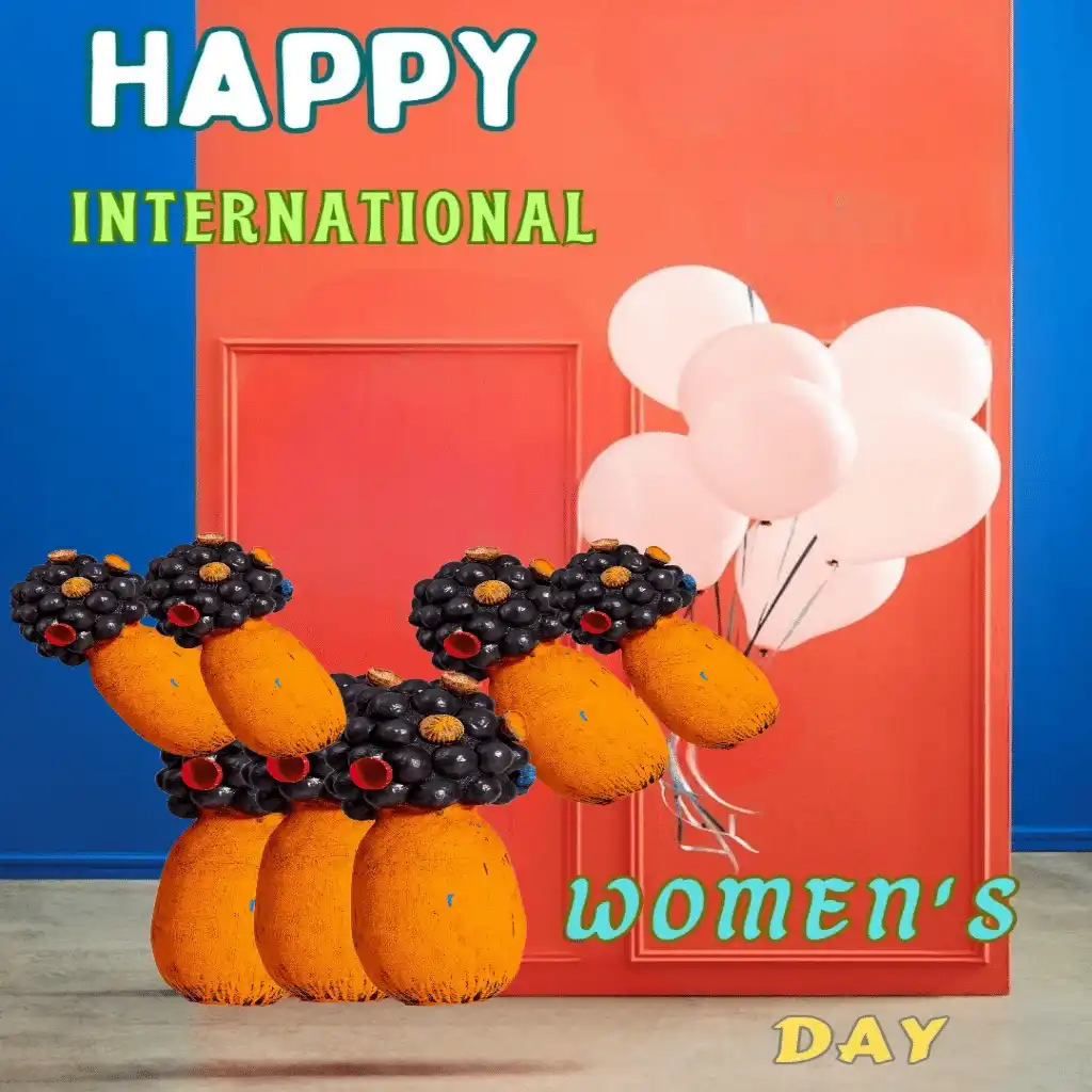 happy women's day hd image with balloons 