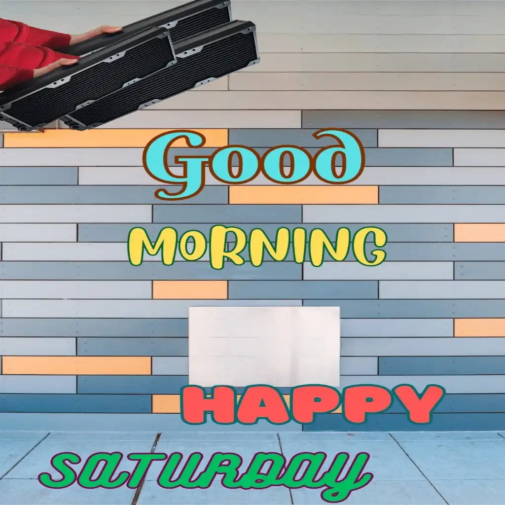 Happy Saturday hd image with beautiful wall design 