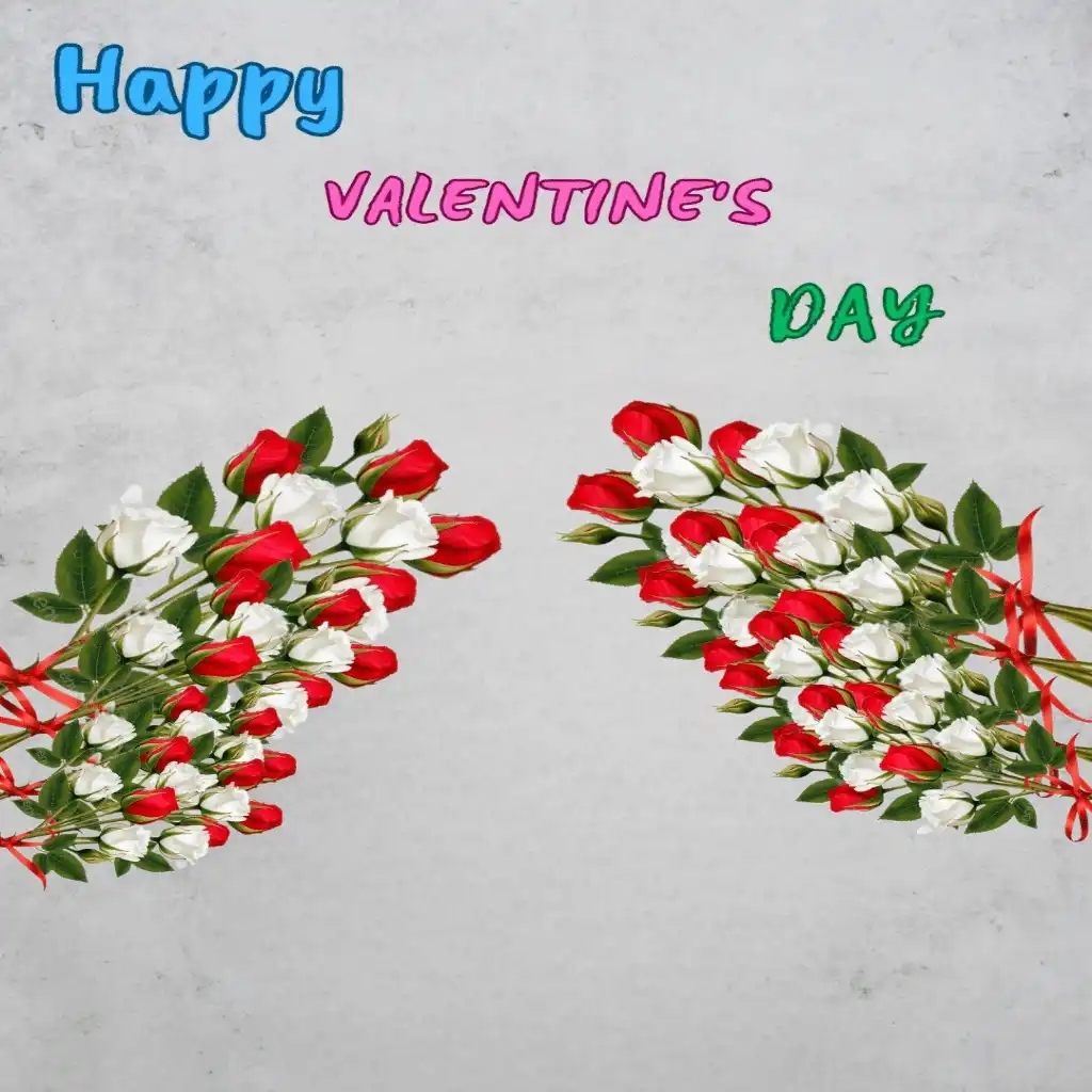 Happy valentine's day hd image with bouquet 