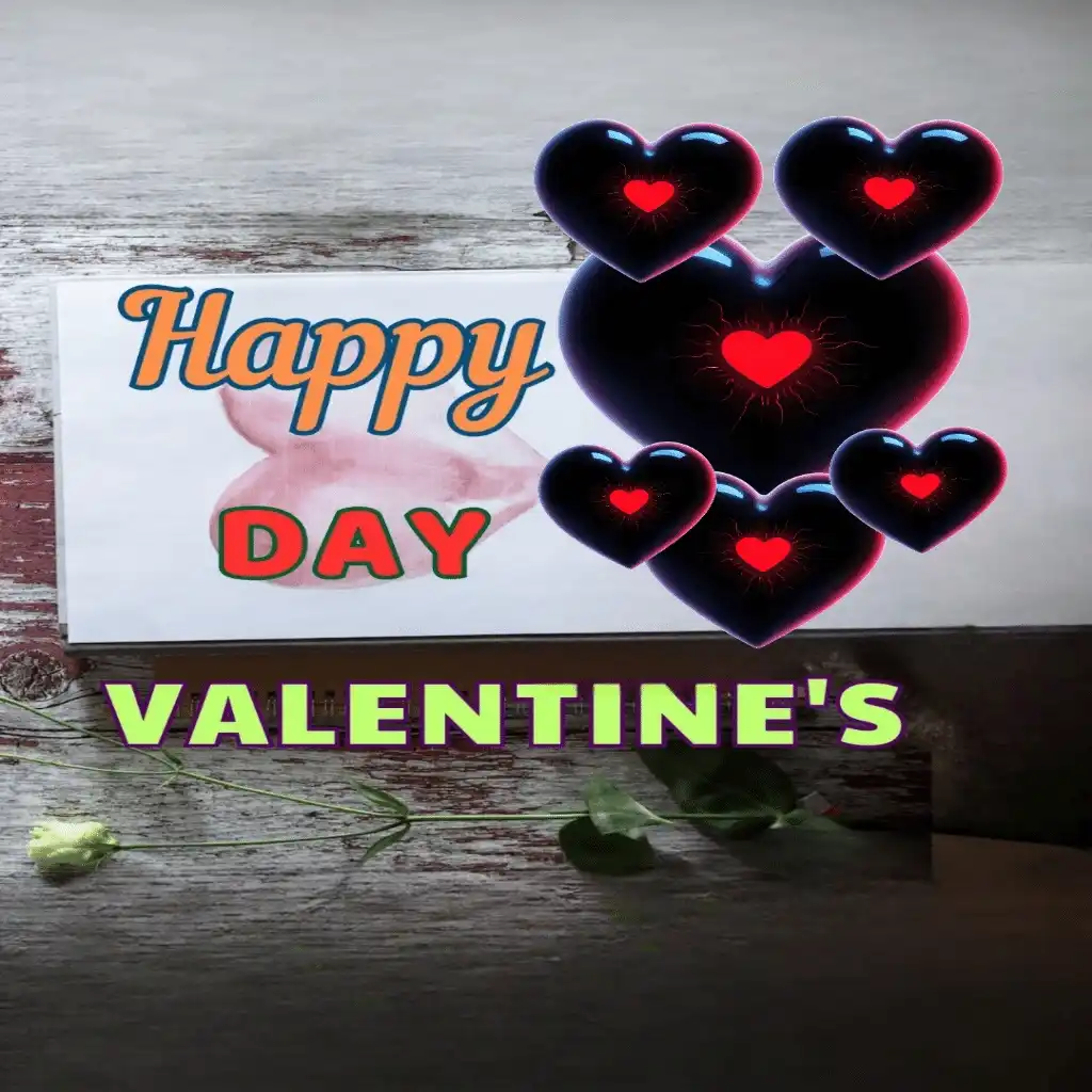 Happy valentine's day hd image with sea and heart shape design 