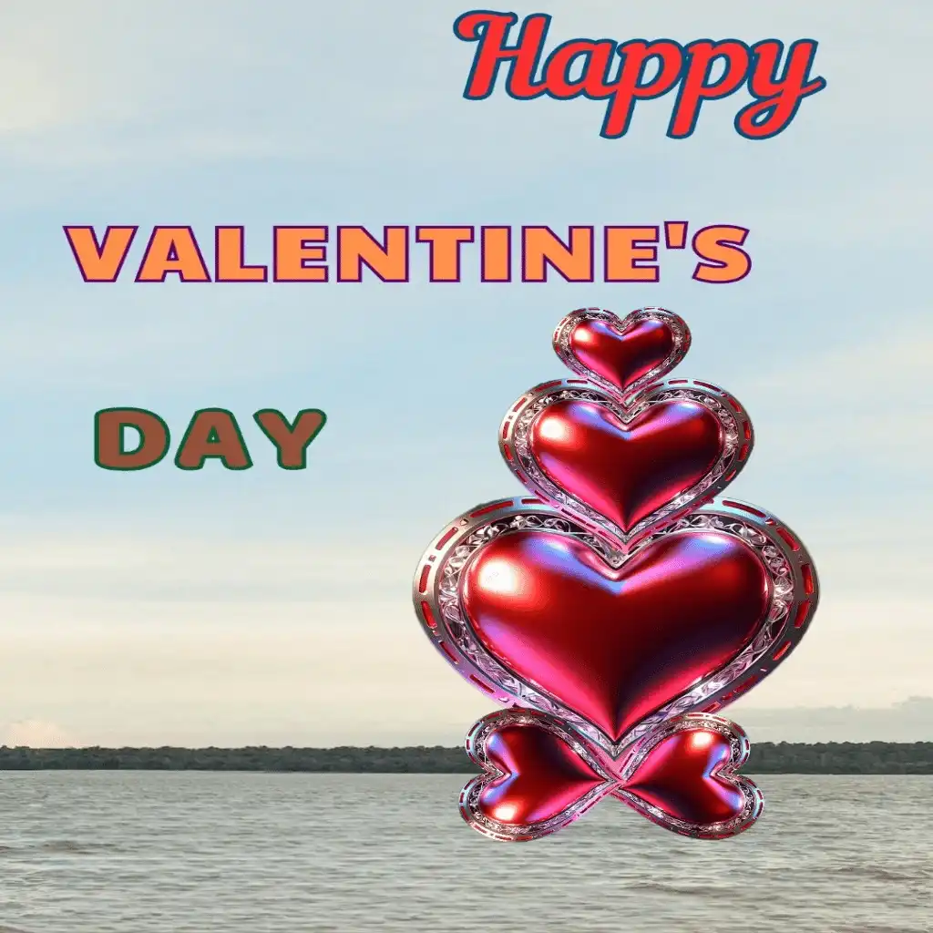 Happy valentine's day hd image with sea and sky 