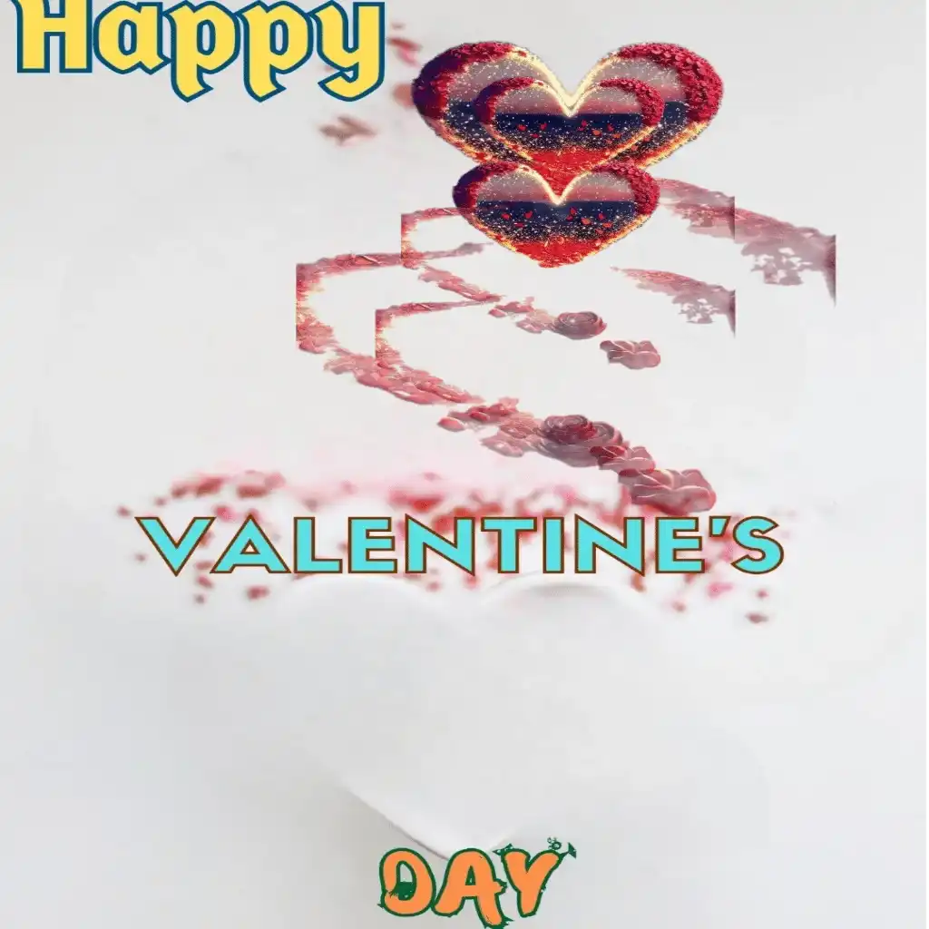 Happy valentine's day hd image with red heart shape 