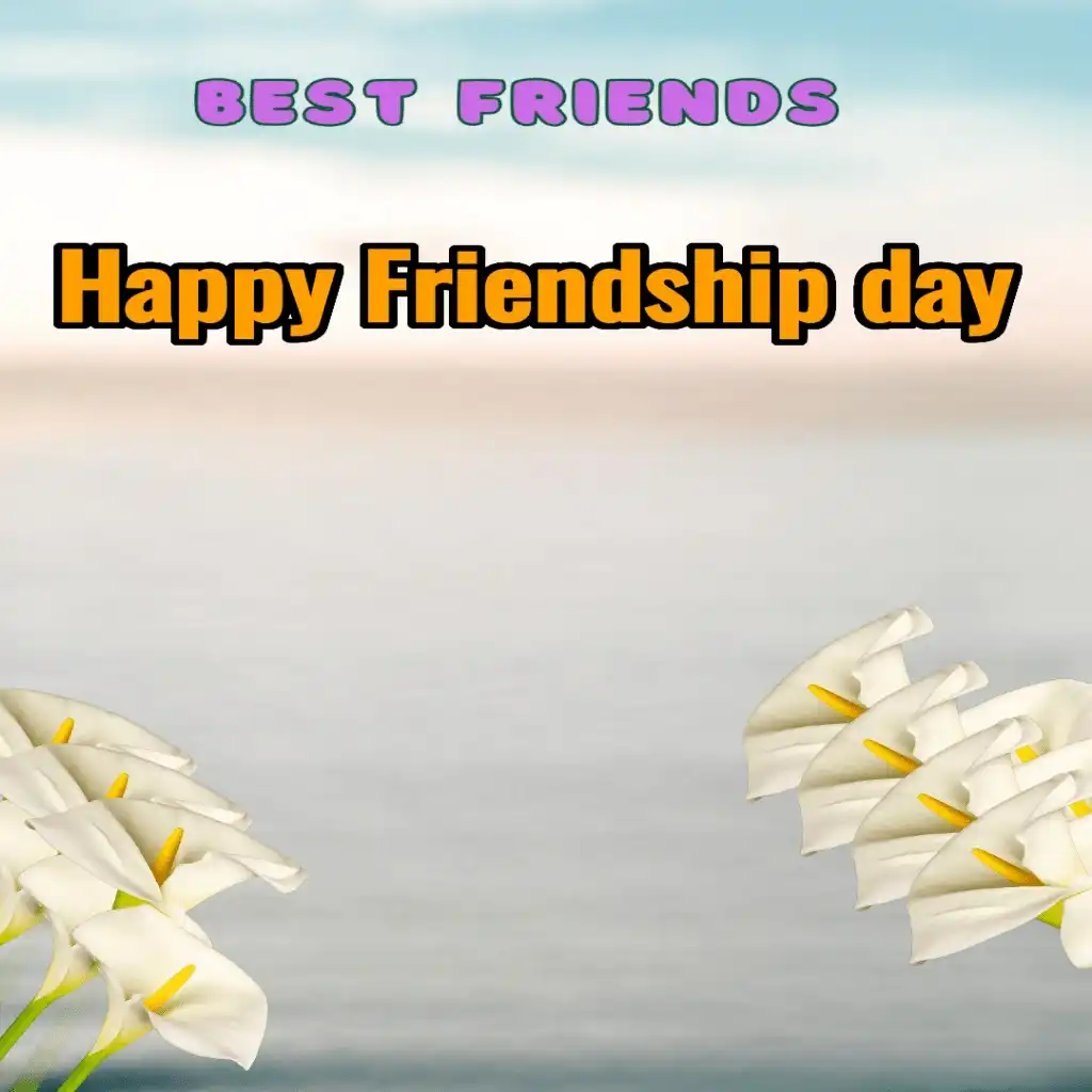 happy friendship day hd image with flowers 