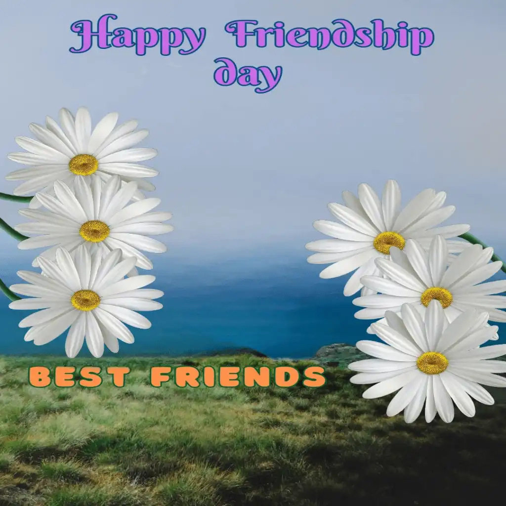 happy friendship day hd image with flowers 