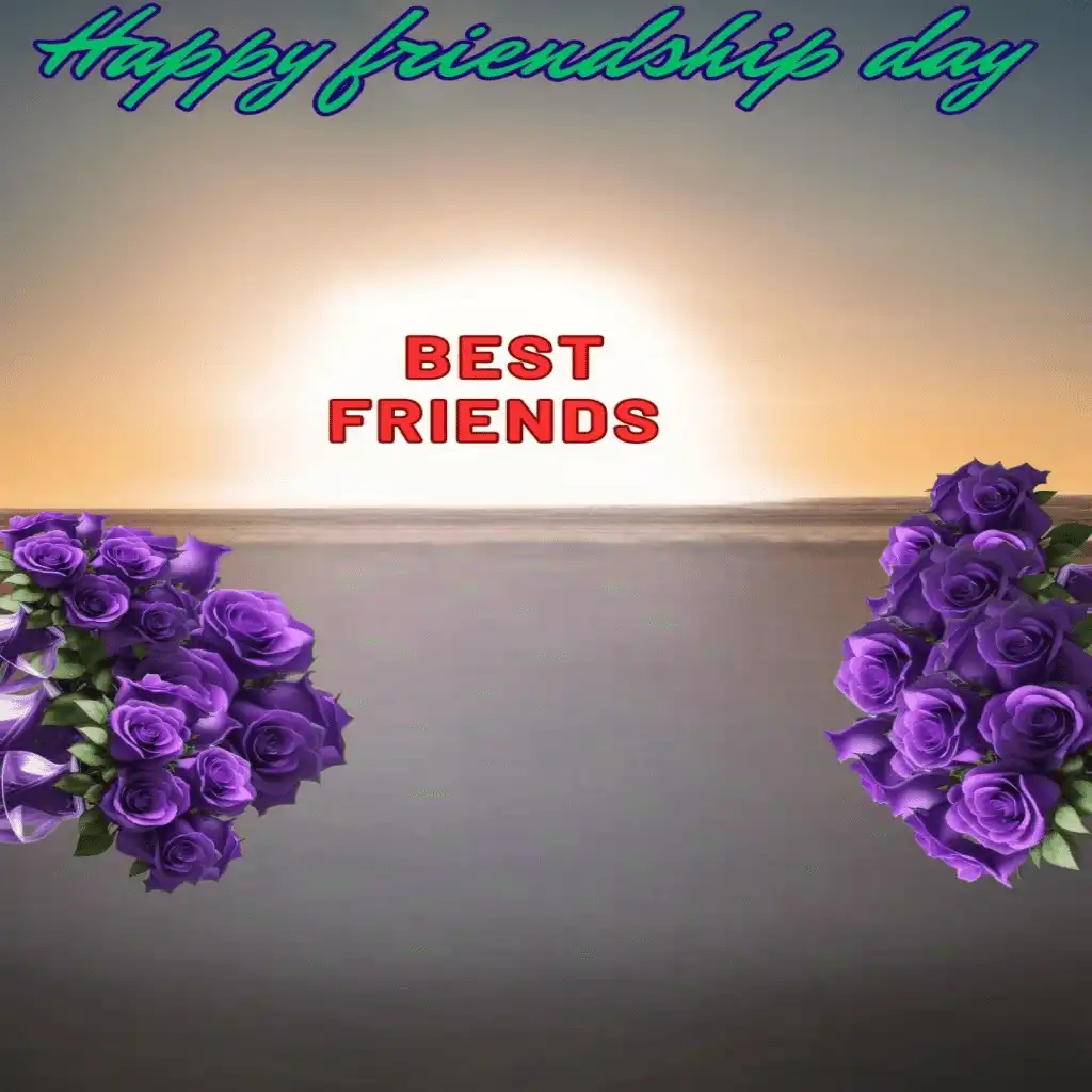 happy friendship day hd image with bouquet