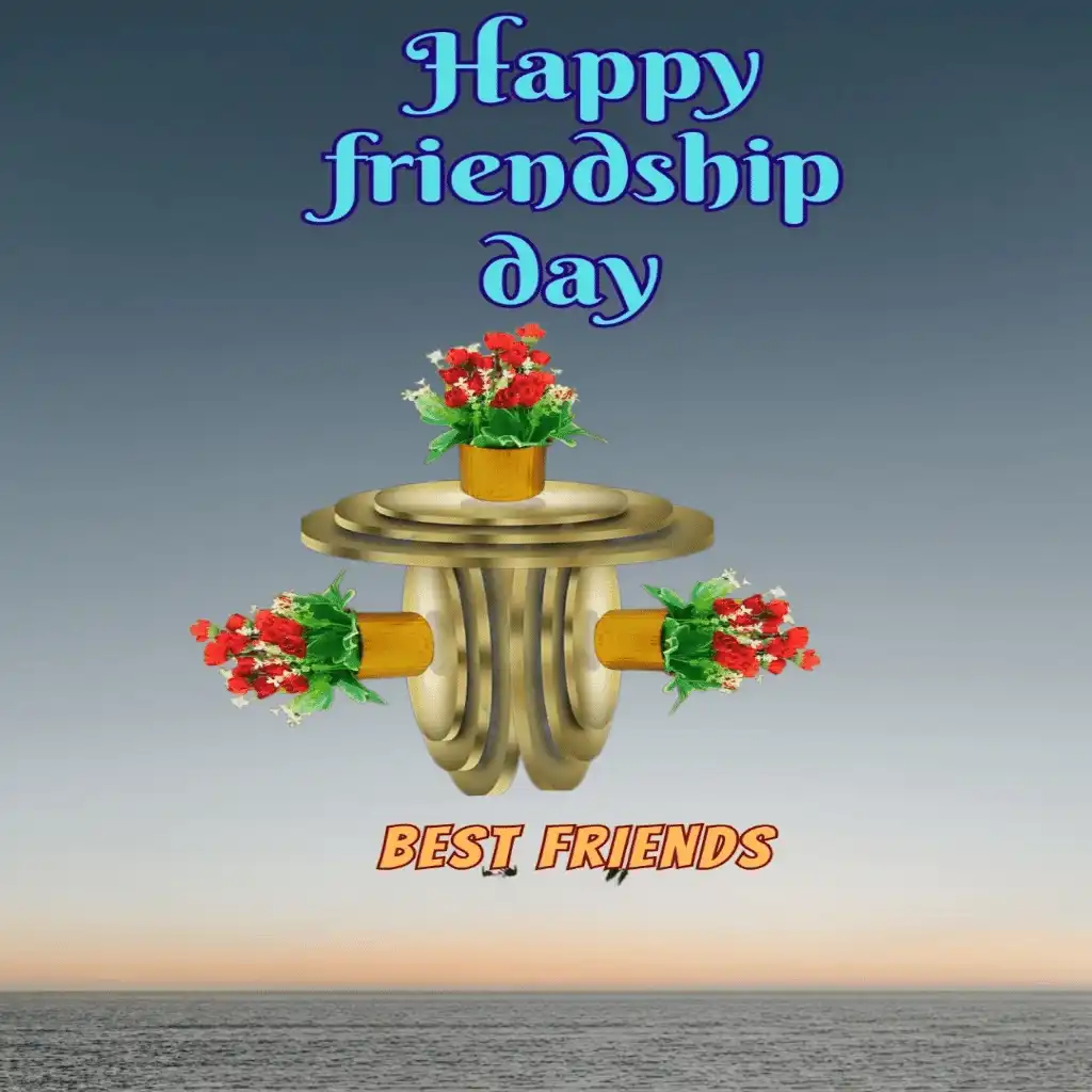 happy friendship day hd image with sea