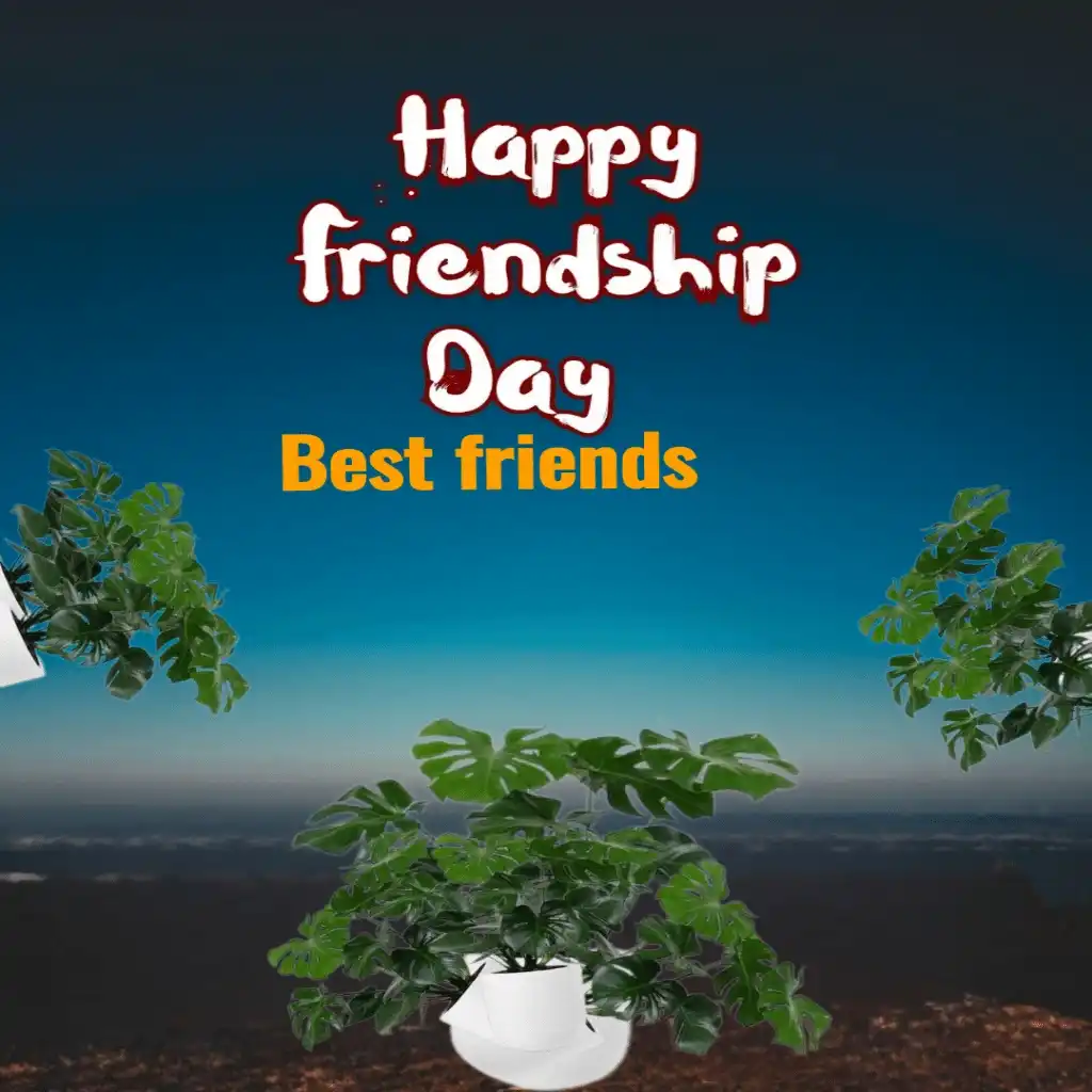 happy friendship day hd image with plants 