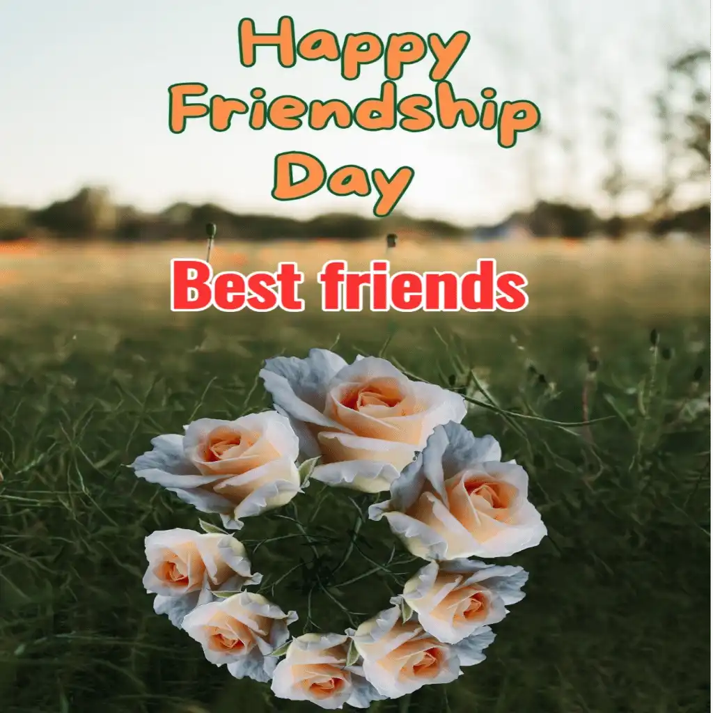 happy friendship day hd image with flowers 