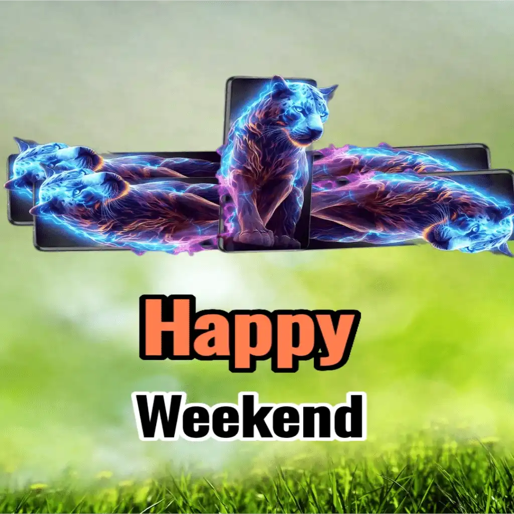 Happy weekend hd image with Amazing design on ground 