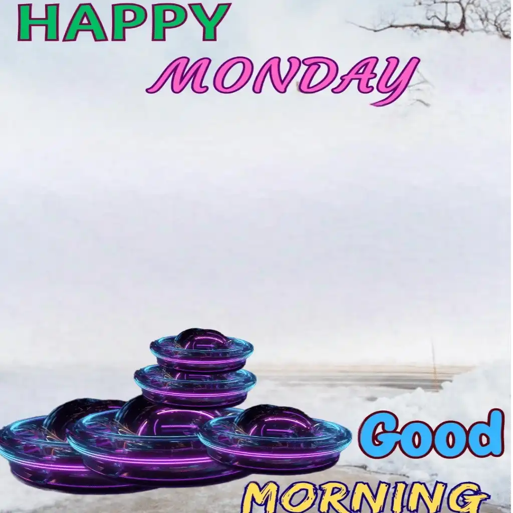 Happy Monday hd image with blue design 