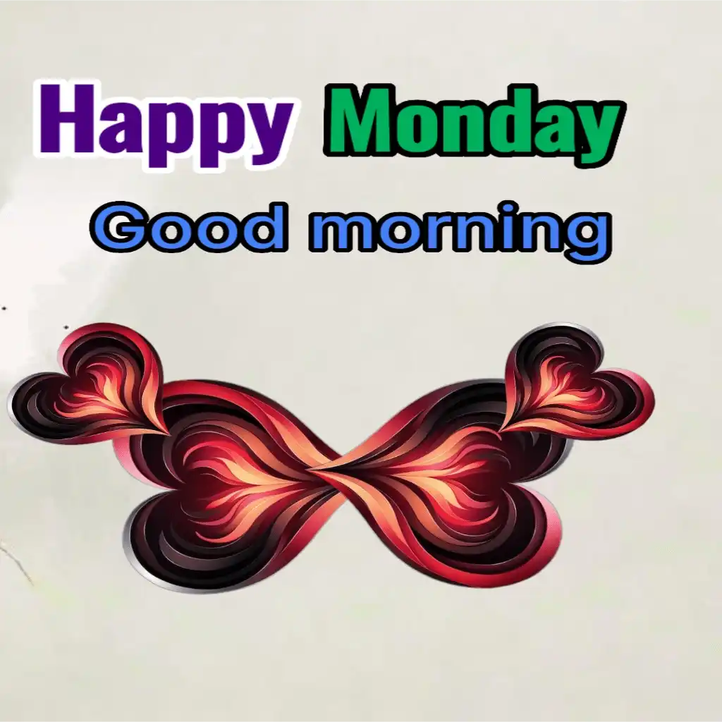 Happy Monday hd image with heart shape design 