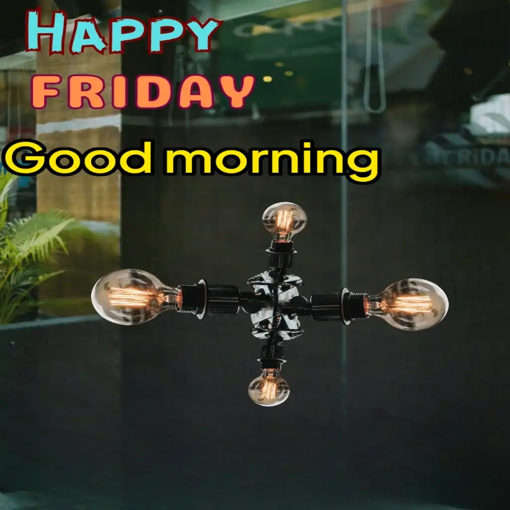 Happy Friday hd image with four lamps 