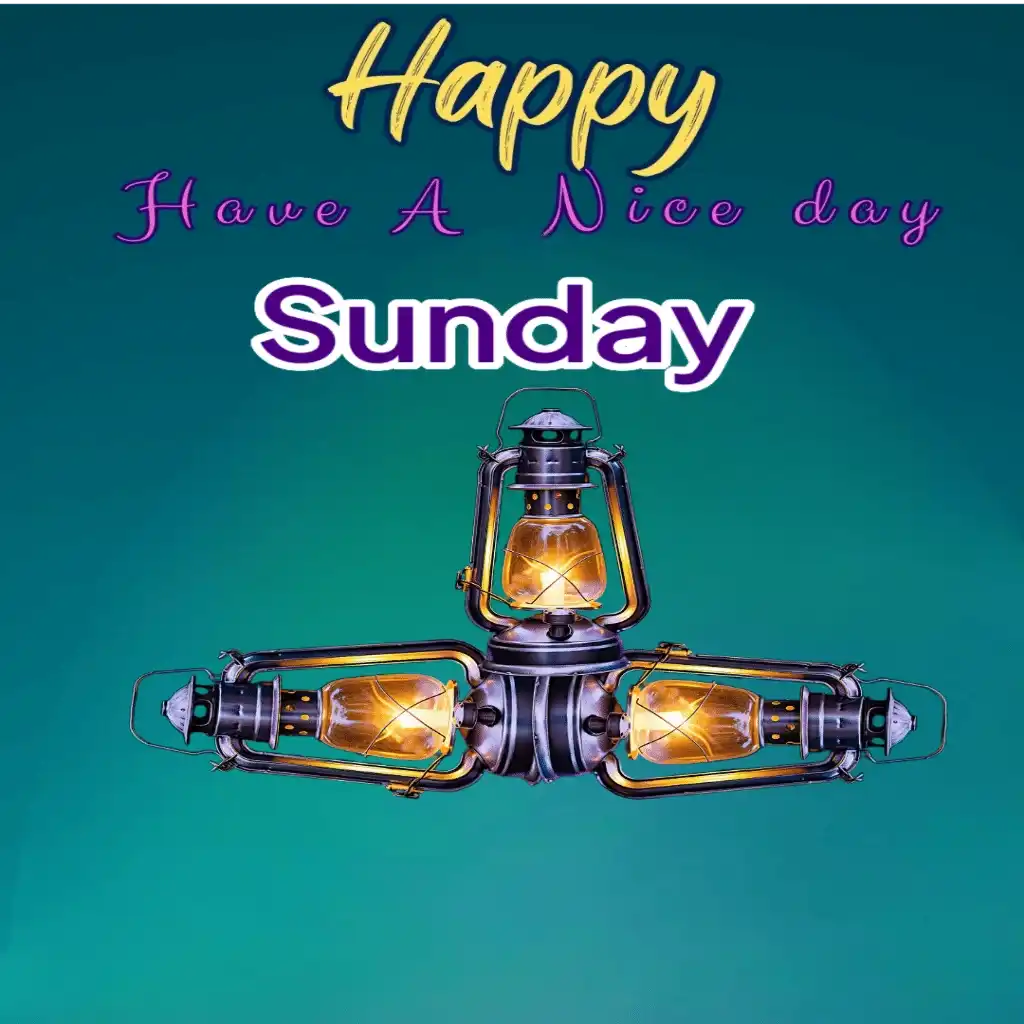 happy Sunday hd image with lamps 