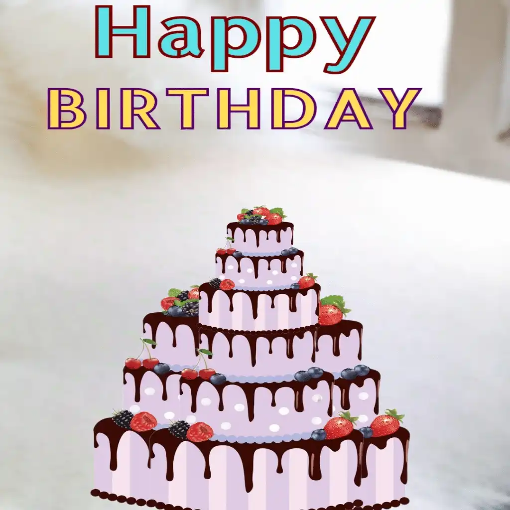 Happy birthday hd image with stoberry cake 