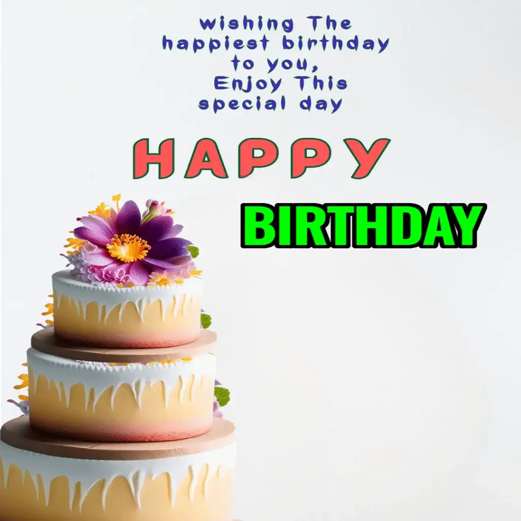 Happy birthday hd image with cream cake 